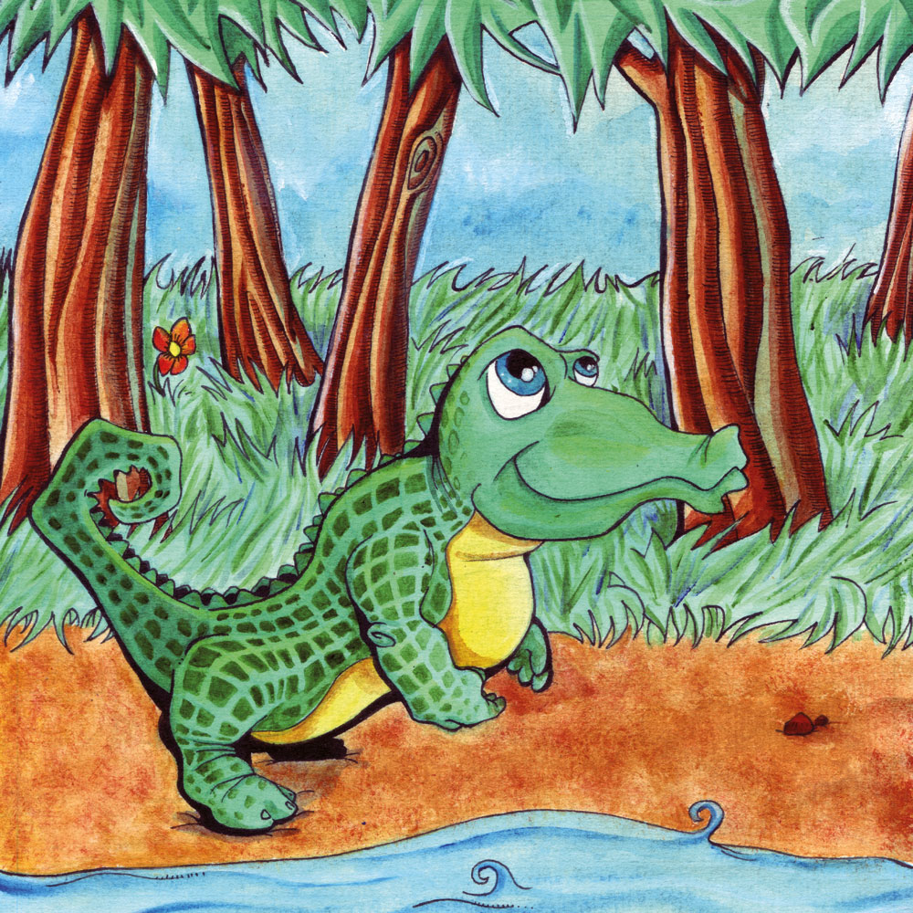 Un crocodile aux dents poilues - 01